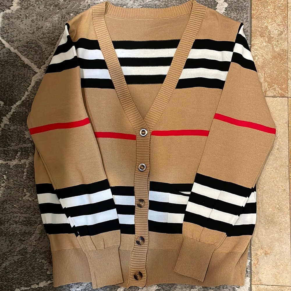 Burberry look alike cardigan